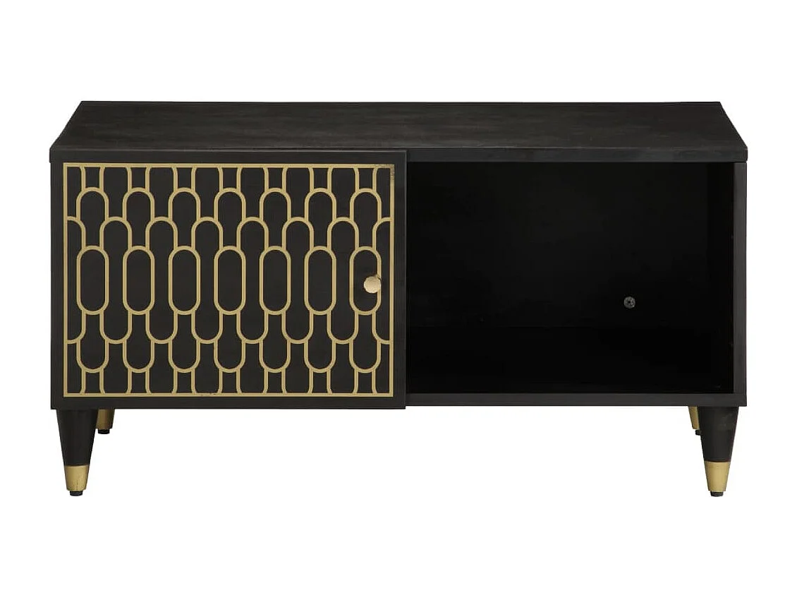 Mesa de centro de madera maciza de mango 80x50x40 cm ES164025