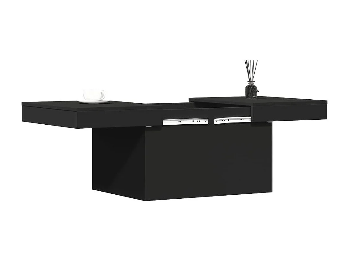 Table basse noir 100x55x40 cm bois d'ingénierie FR58762