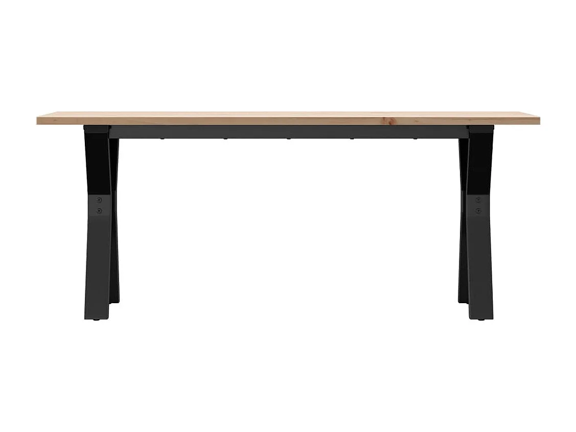 Salontafel Y-frame 110x40x45 cm massief grenenhout en gietijzer BE470221