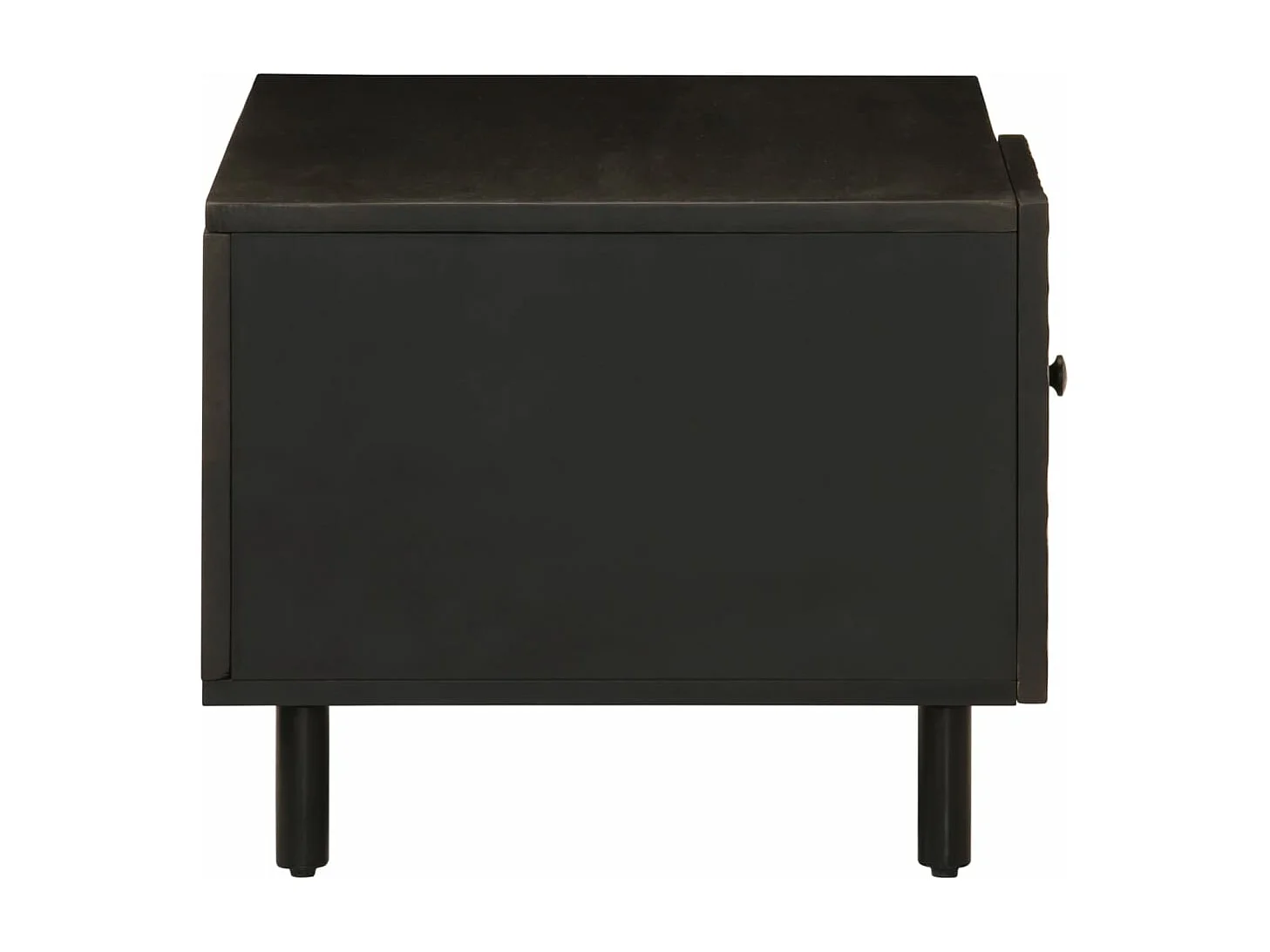 Table basse noir 80x50x40 cm bois massif de manguier FR44792