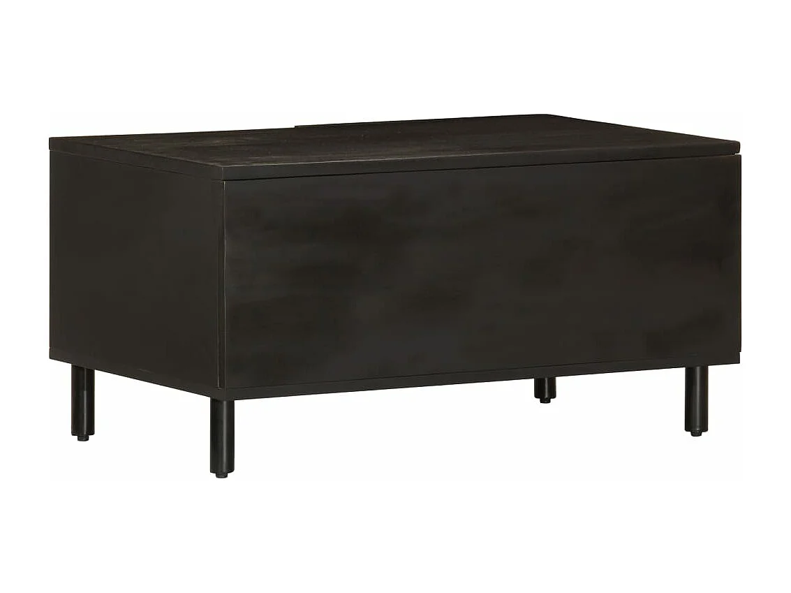 Table basse noir 80x50x40 cm bois massif de manguier FR44792