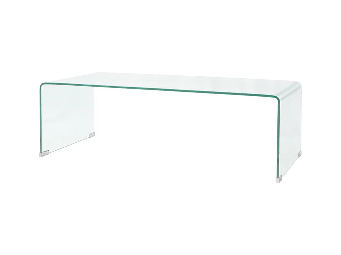 Table basse 98x45x30 cm Verre trempé Transparent FR12023