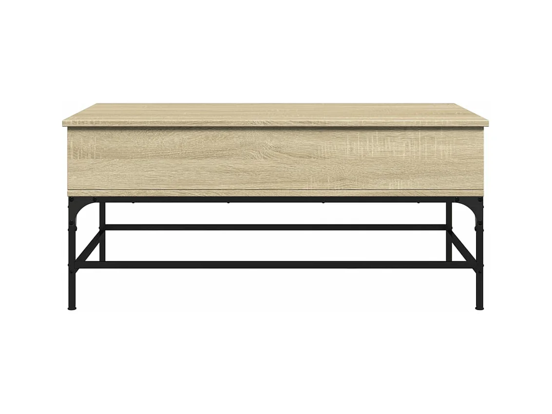 Salontafel 100x50x45 cm bewerkt hout en metaal sonoma eiken BE810535