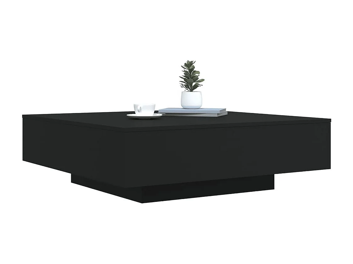 Mesa de centro madera de ingeniería negro 100x100x31 cm ES369457