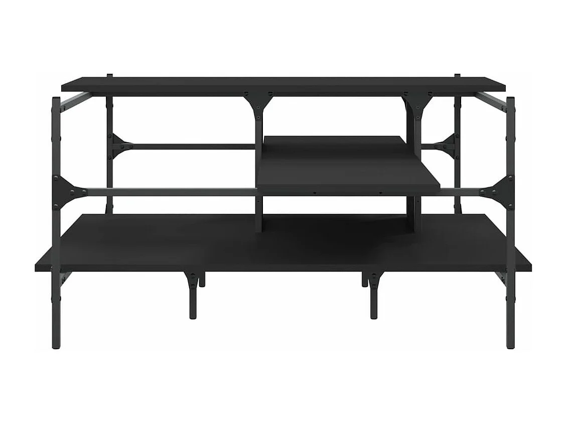 Salontafel 100x100x48,5 cm bewerkt  hout zwart BE169489