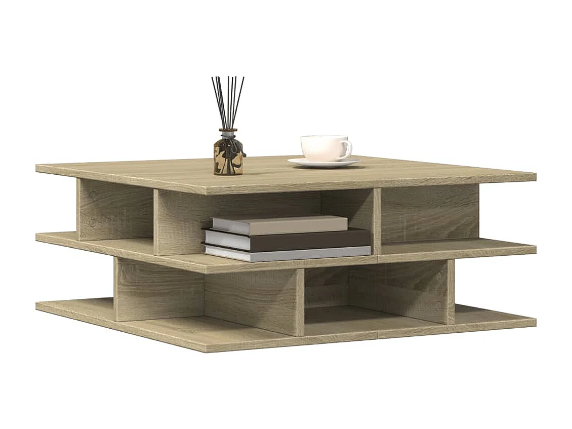 Mesa de centro madera de ingeniería roble Sonoma 70x70x29 cm ES840099