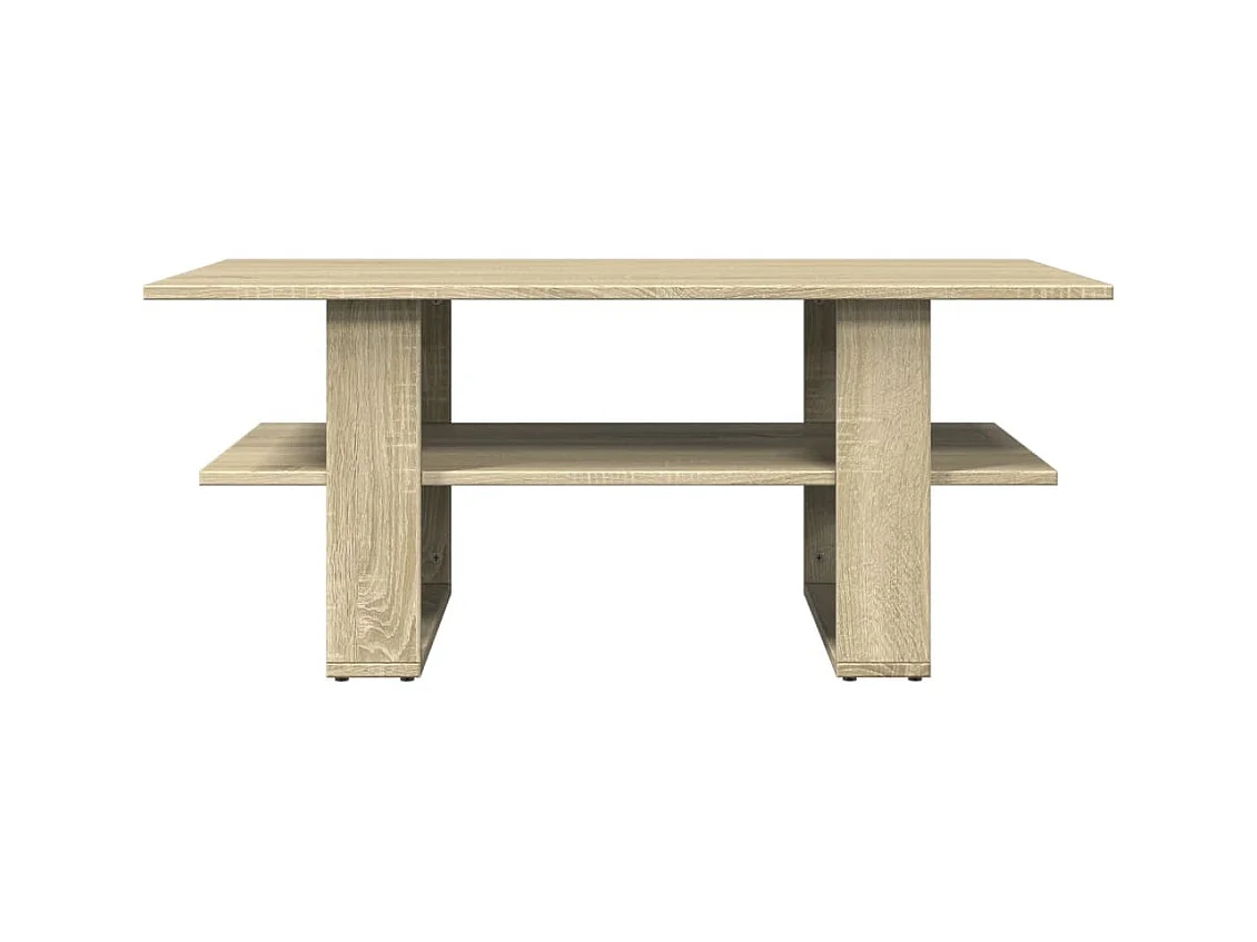 Table basse chêne sonoma 102x55x42 cm bois d'ingénierie FR18998