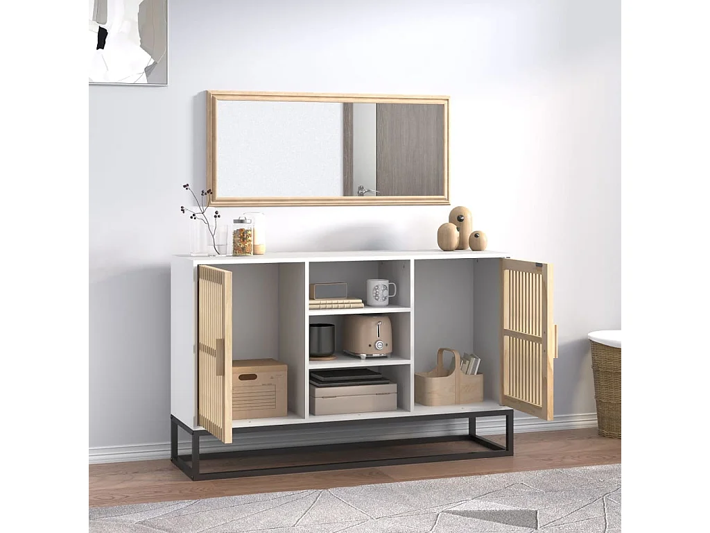 Buffet blanc 105x30x65 cm bois d'ingénierie FR71337