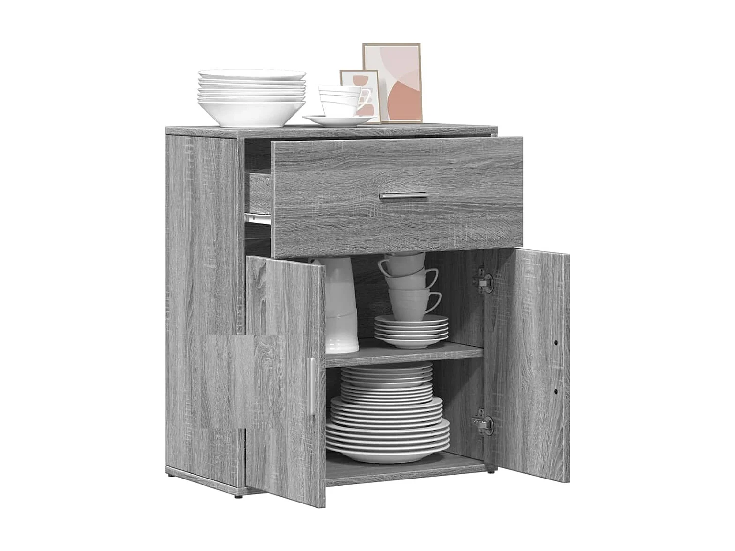 Buffet sonoma gris 60x31x70 cm bois d'ingénierie FR53841