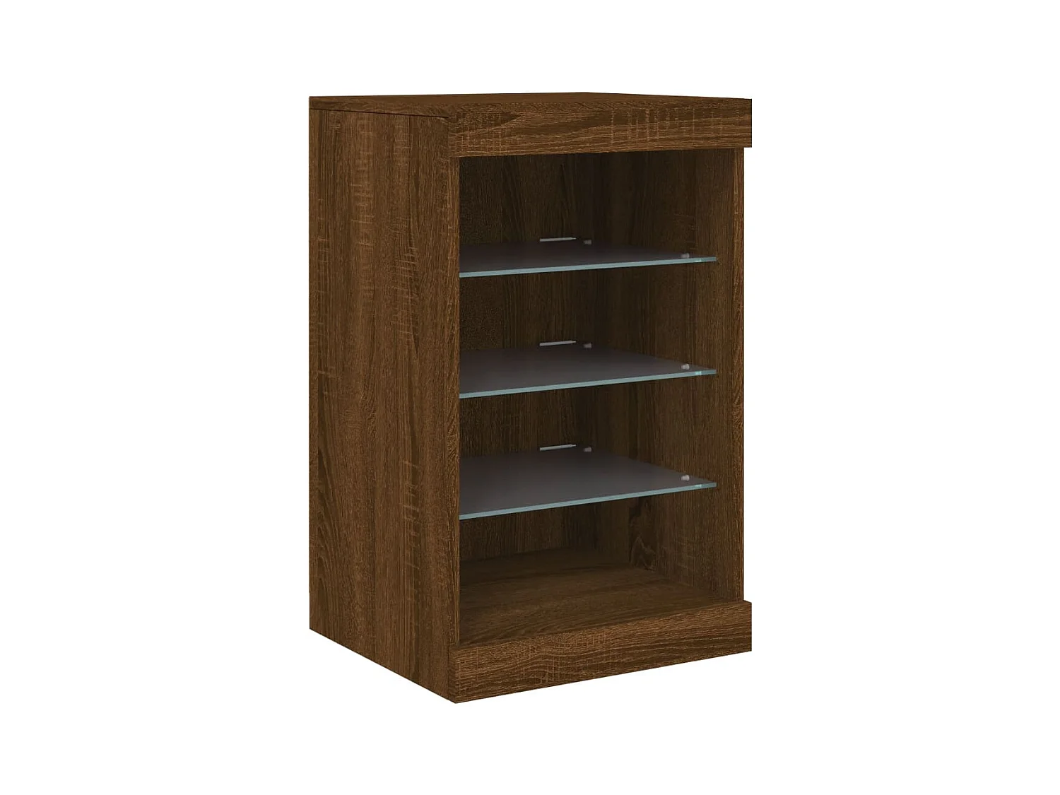 Buffet avec lumières LED chêne marron 41x37x67 cm FR86862