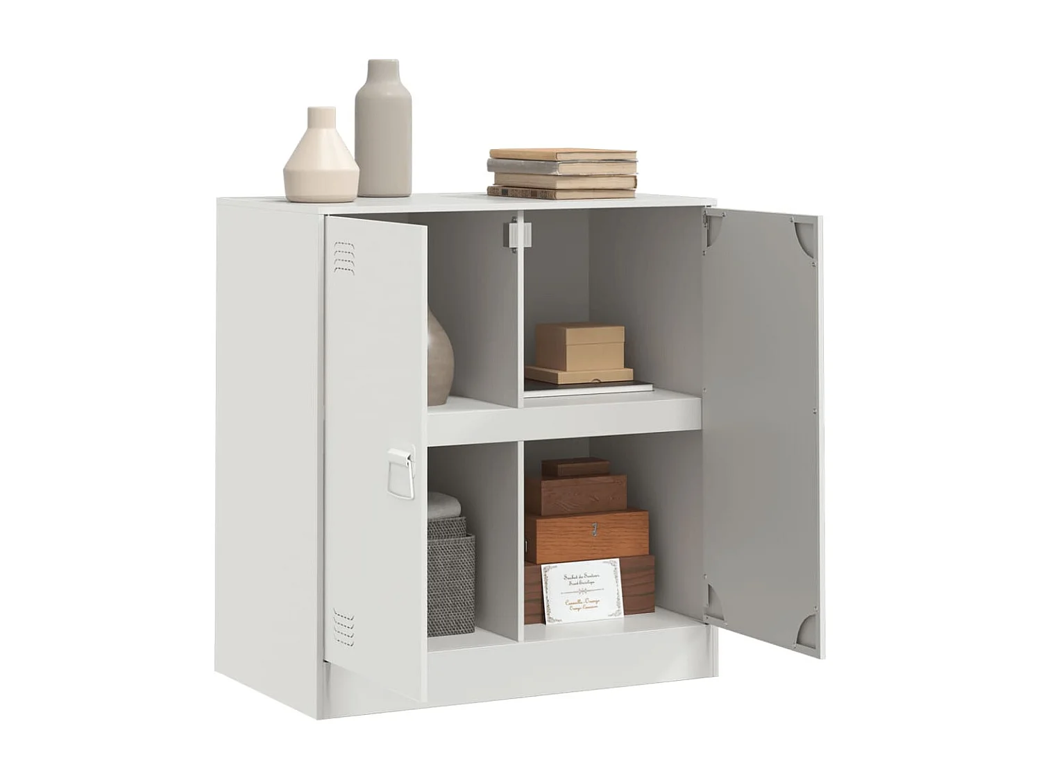 Aparador 67x39x73 cm aço branco PT755729