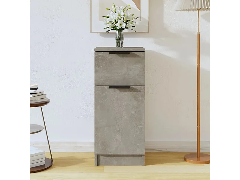 Buffet Gris béton 30x30x70 cm Bois d'ingénierie FR39331