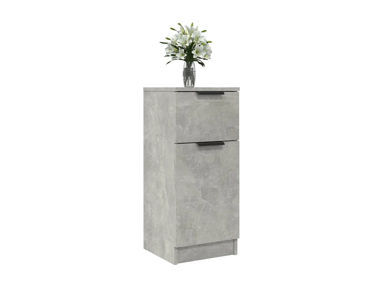 Buffet Gris béton 30x30x70 cm Bois d'ingénierie FR39331