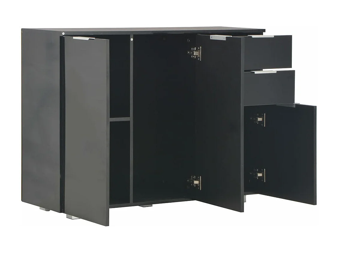 Buffet Noir brillant 107x35x80,5 cm FR43335