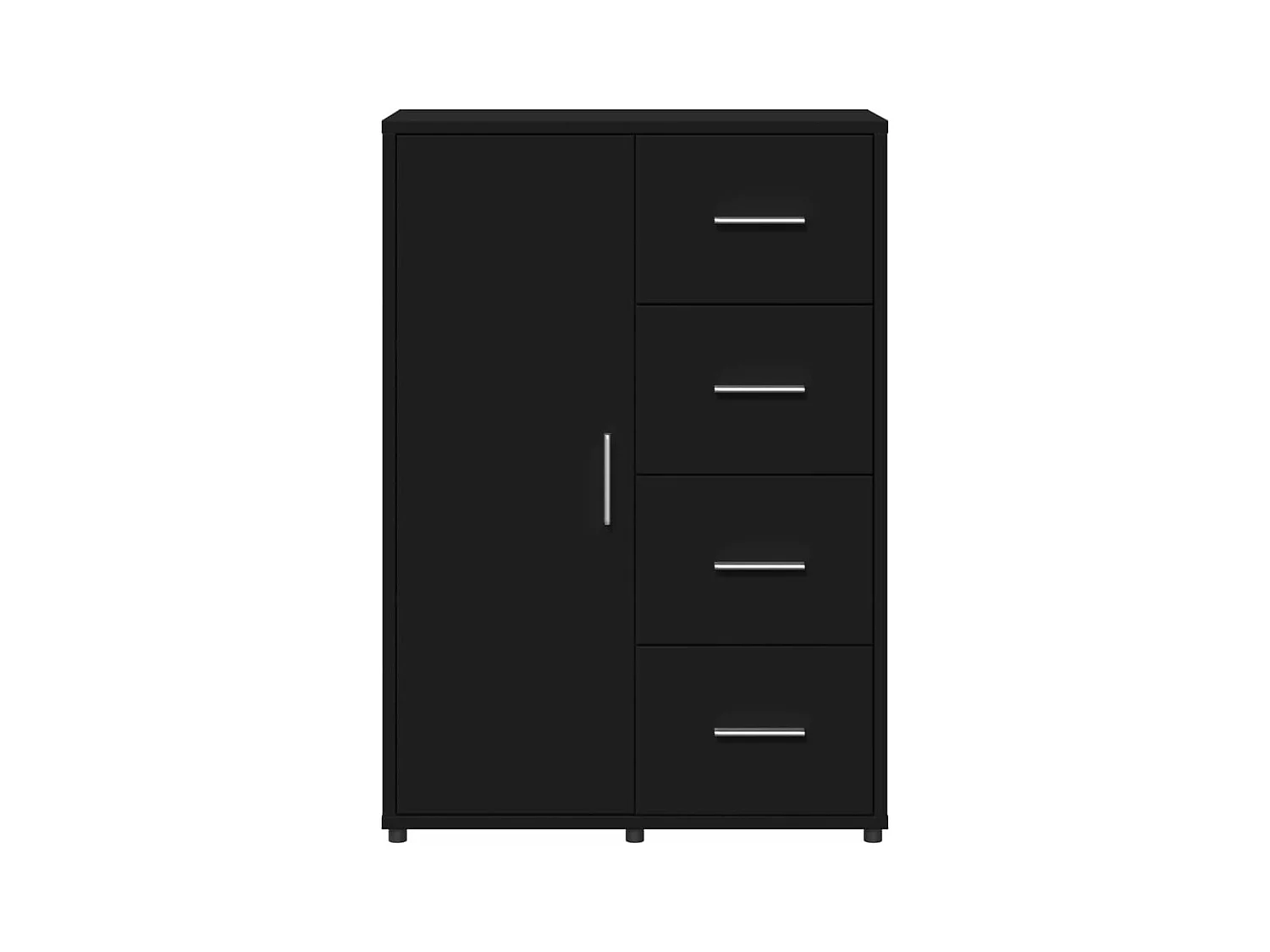 Buffet noir 60x31x84 cm bois d'ingénierie FR22194