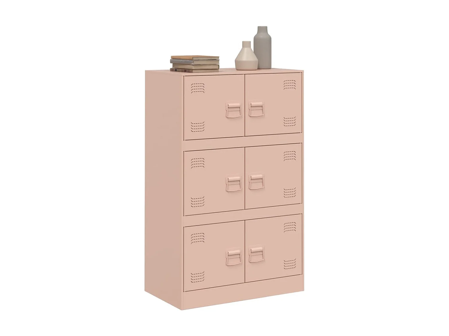 Buffet rose 67x39x107 cm acier FR90538