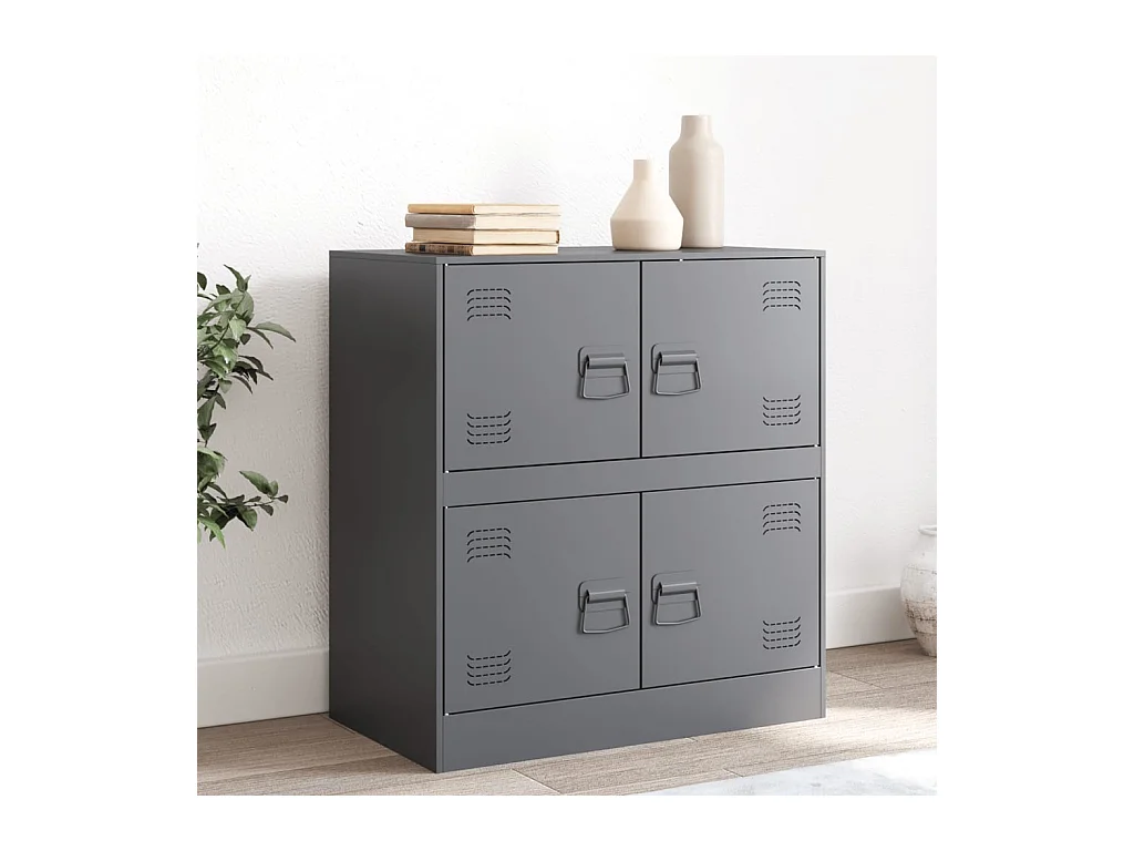 Buffet anthracite 67x39x73 cm acier FR22080