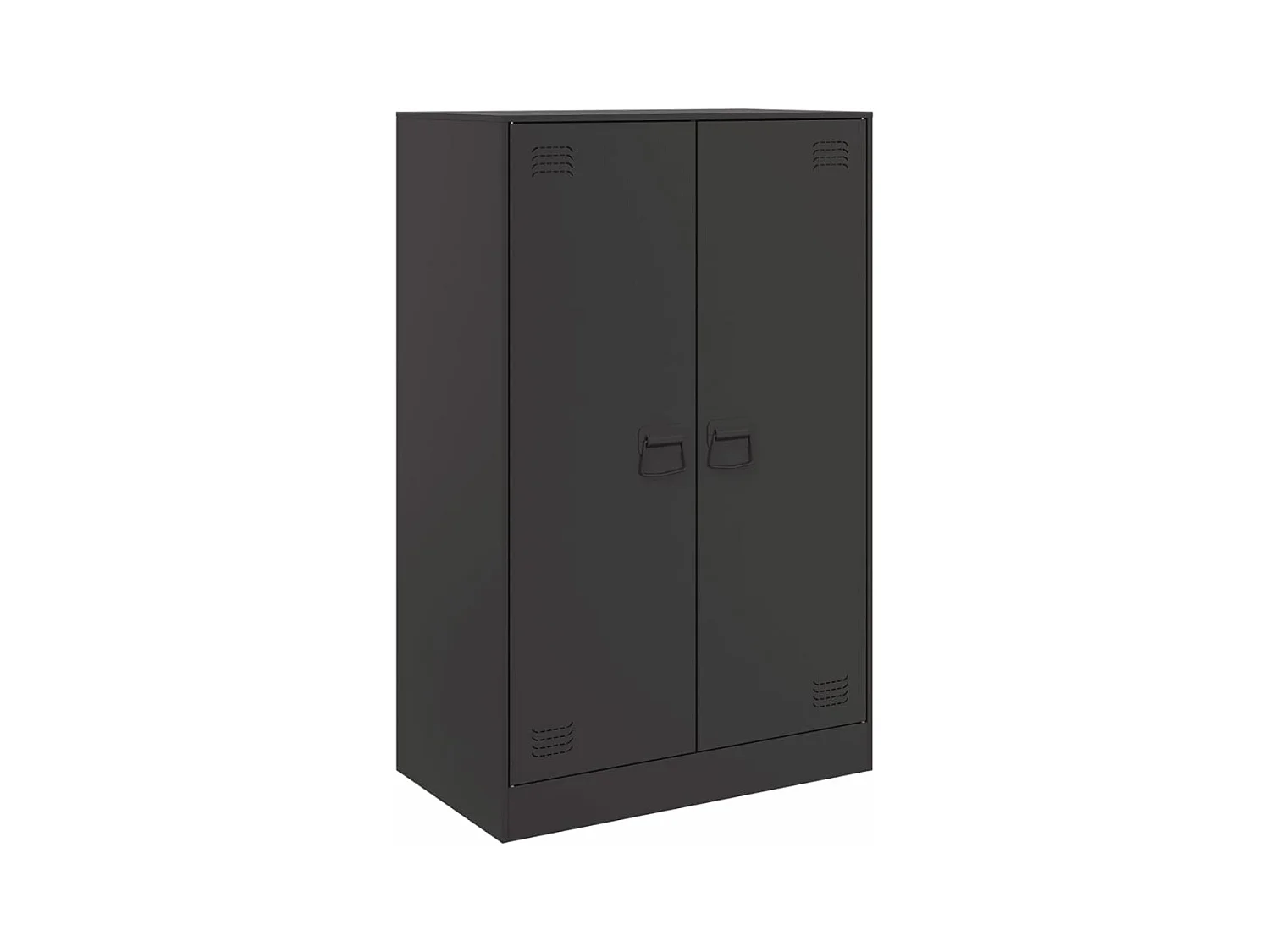 Buffet noir 67x39x107 cm acier FR53365