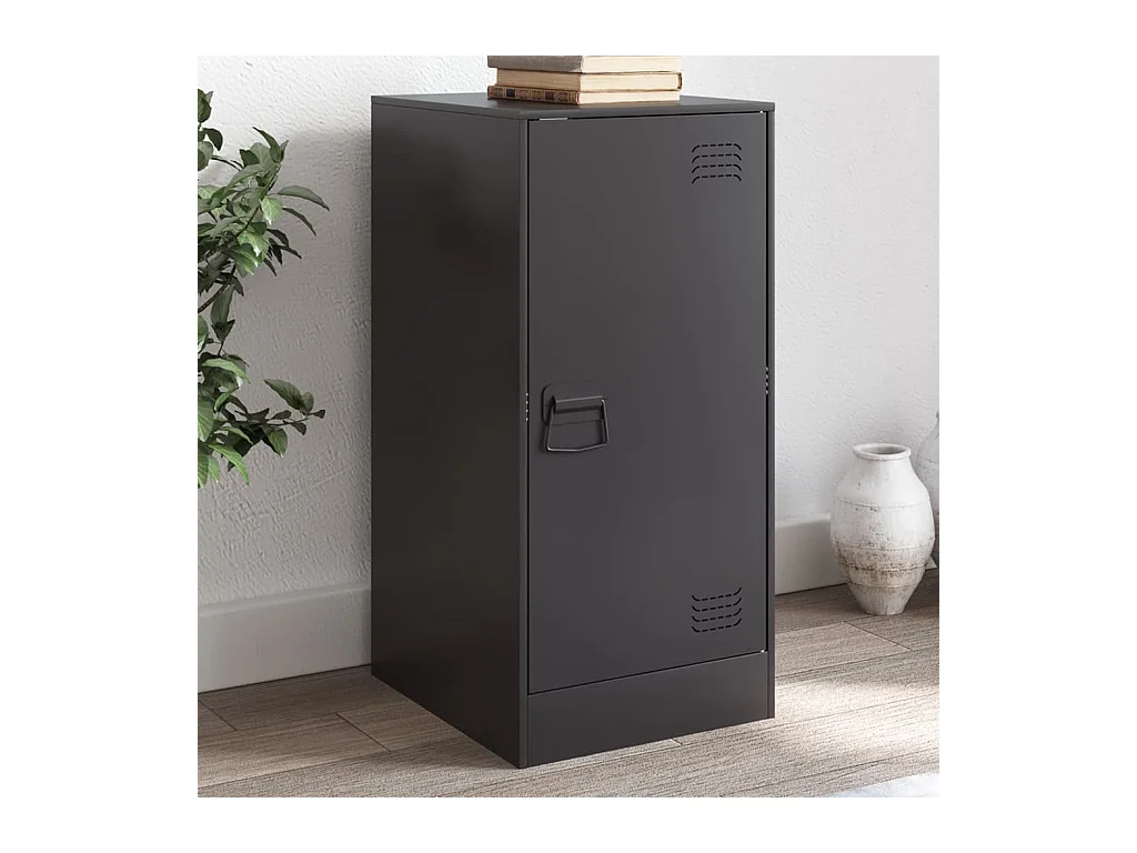 Buffet noir 34,5x39x73 cm acier FR12802