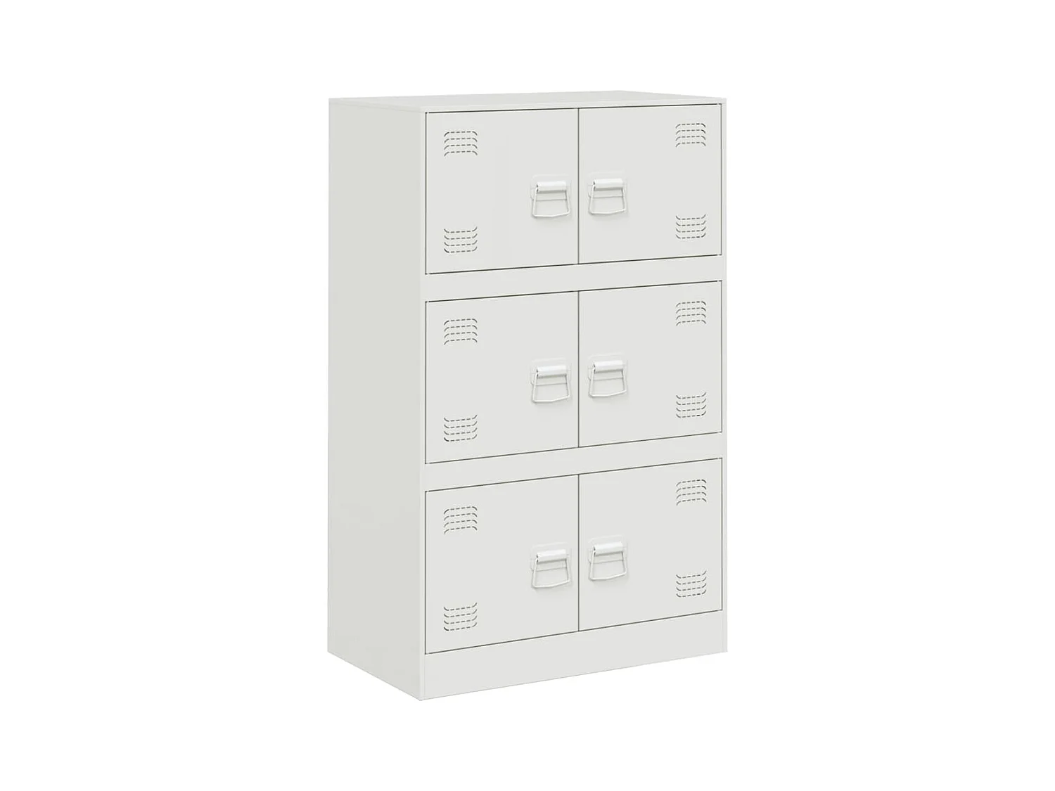 Buffet blanc 67x39x107 cm acier FR28337