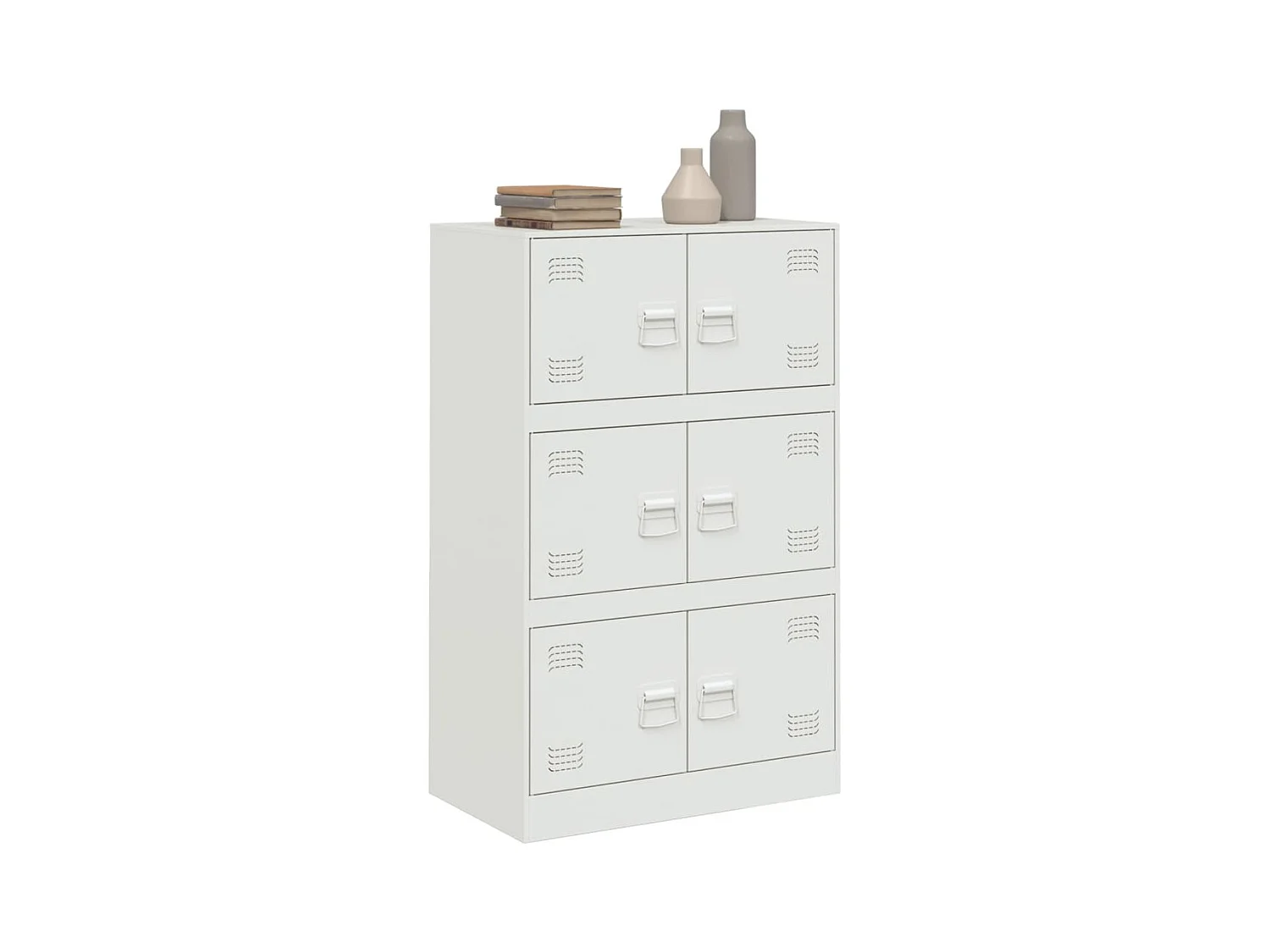 Buffet blanc 67x39x107 cm acier FR28337