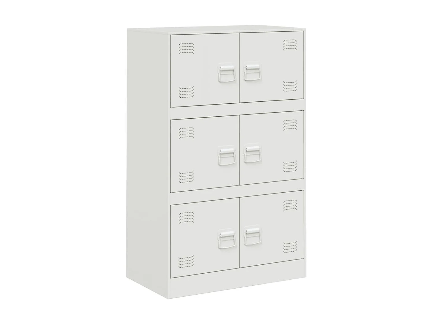 Buffet blanc 67x39x107 cm acier FR28337