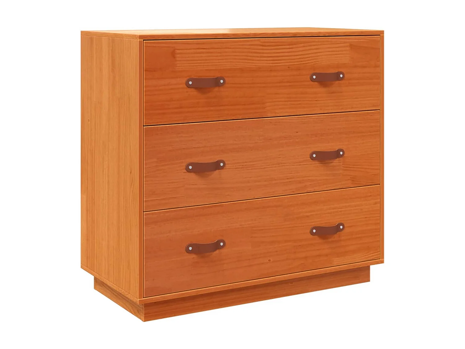 Buffet cire marron 80x40x75 cm bois massif de pin FR21493