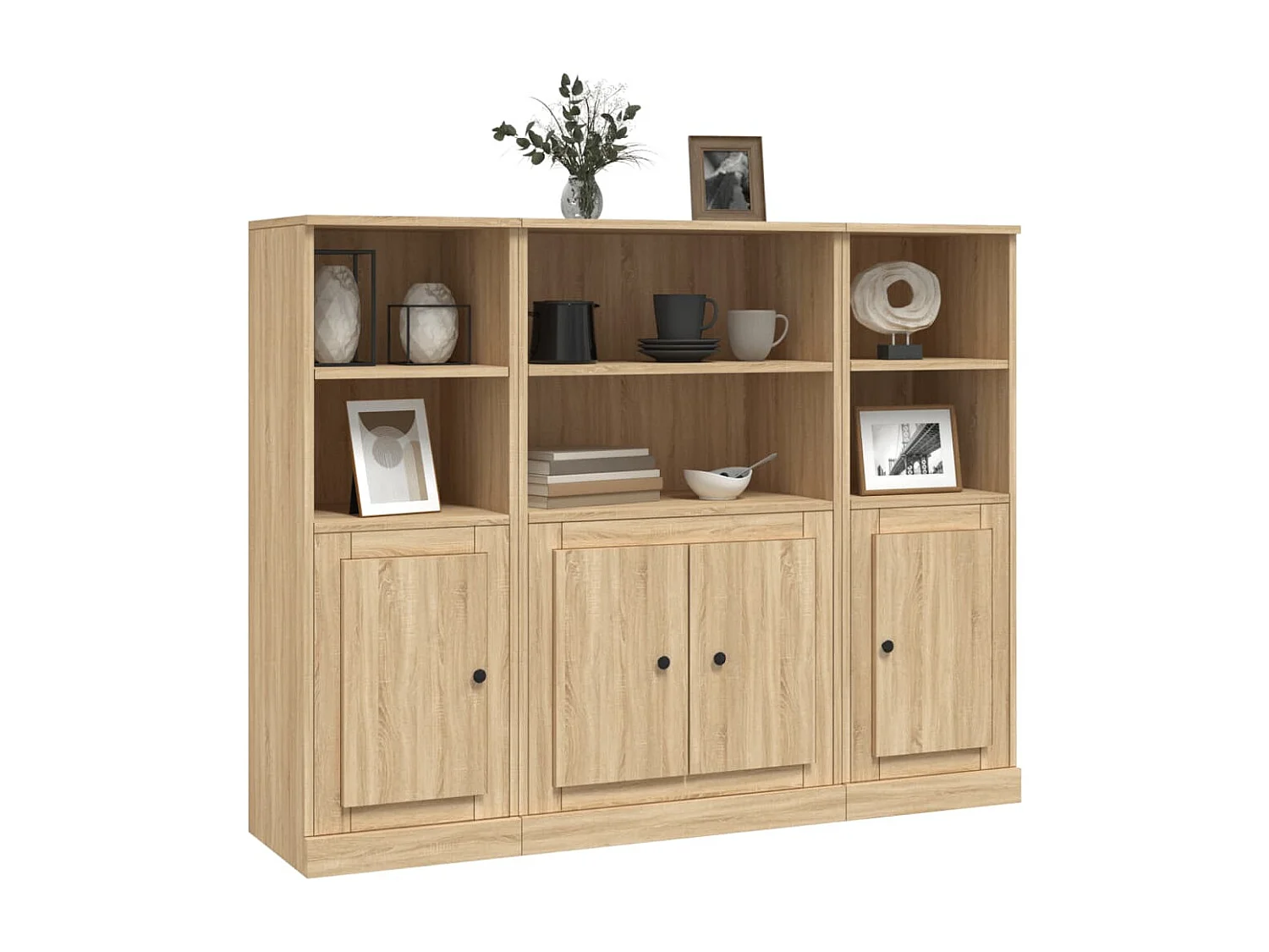 Buffets haut 3 pcs chêne sonoma bois d'ingénierie FR40239