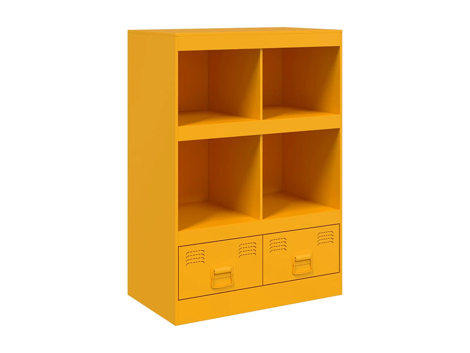 Buffet haut jaune moutarde 67x39x95 cm acier FR15268