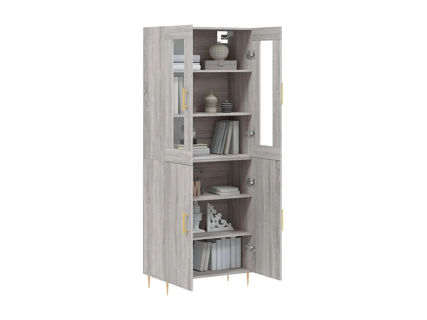 Buffet haut Sonoma gris 69,5x34x180 cm Bois d'ingénierie FR73080