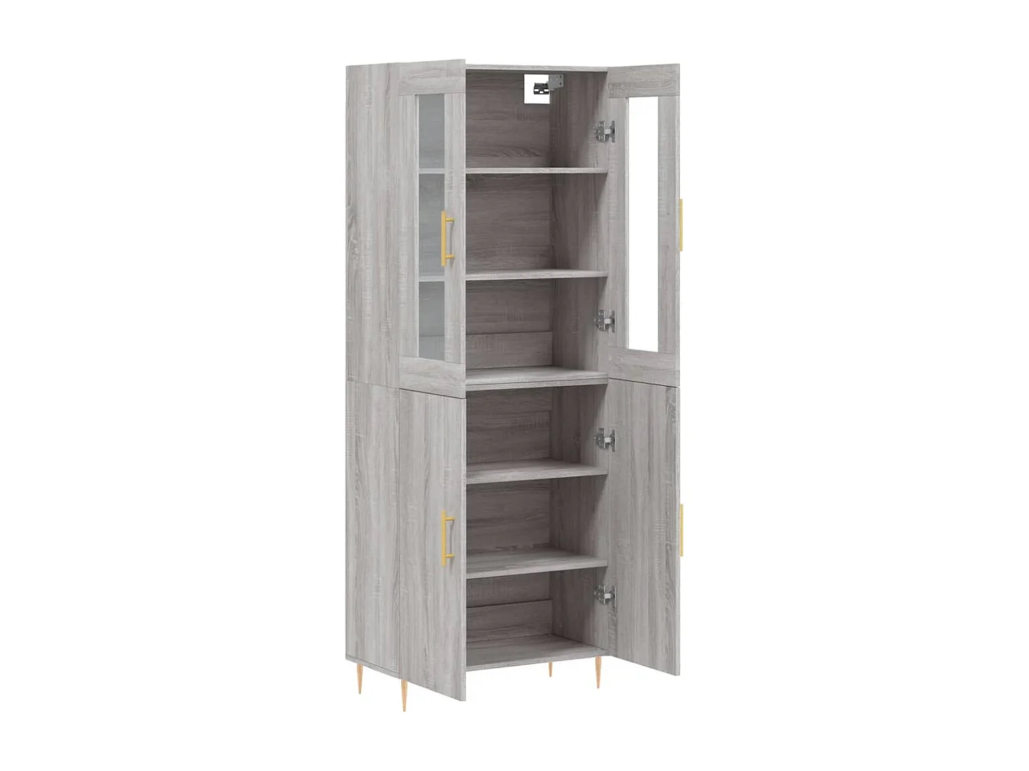 Buffet haut Sonoma gris 69,5x34x180 cm Bois d'ingénierie FR73080