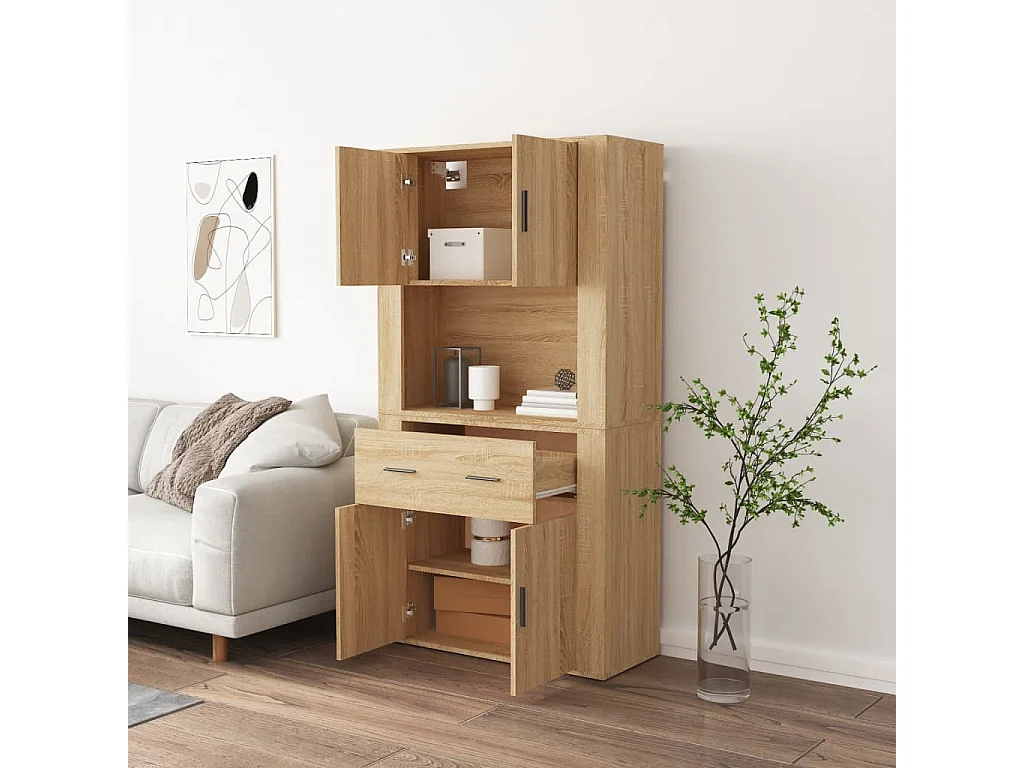 Buffet haut Chêne sonoma Bois d'ingénierie FR54554