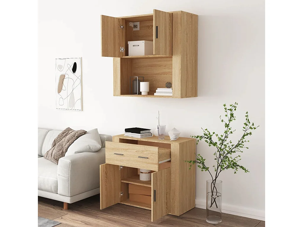 Buffet haut Chêne sonoma Bois d'ingénierie FR54554