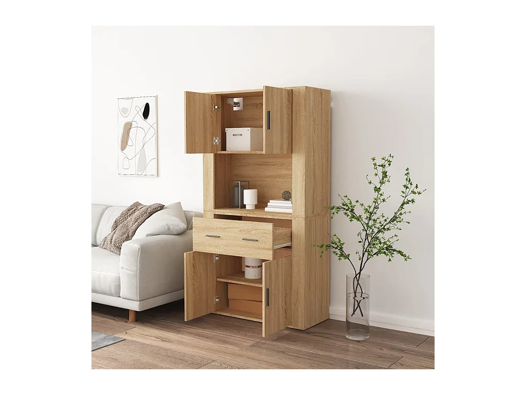 Buffet haut Chêne sonoma Bois d'ingénierie FR54554