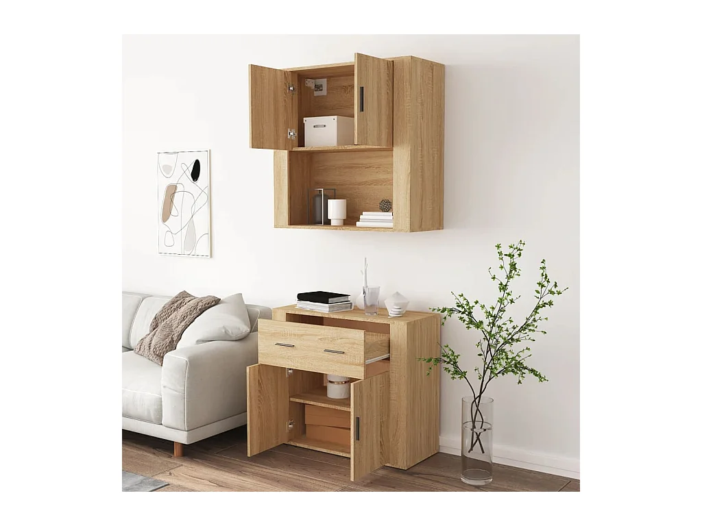 Buffet haut Chêne sonoma Bois d'ingénierie FR54554