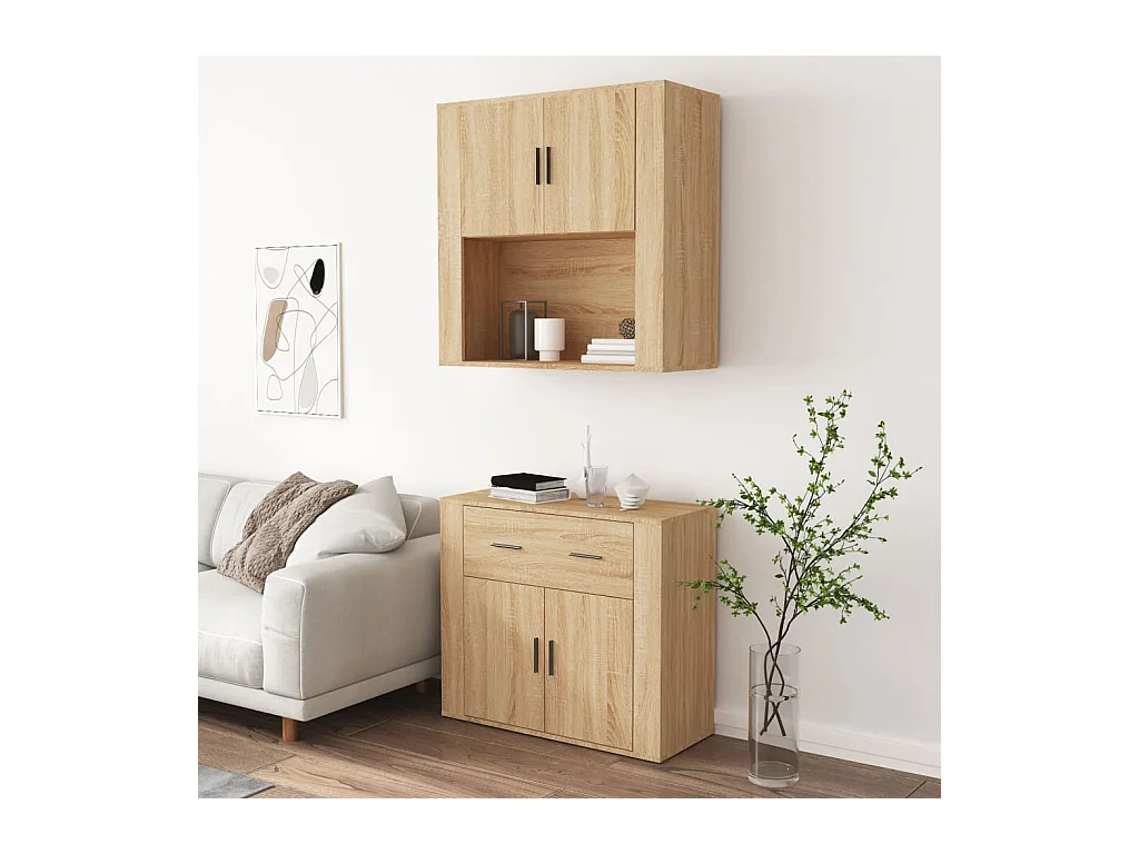Buffet haut Chêne sonoma Bois d'ingénierie FR54554