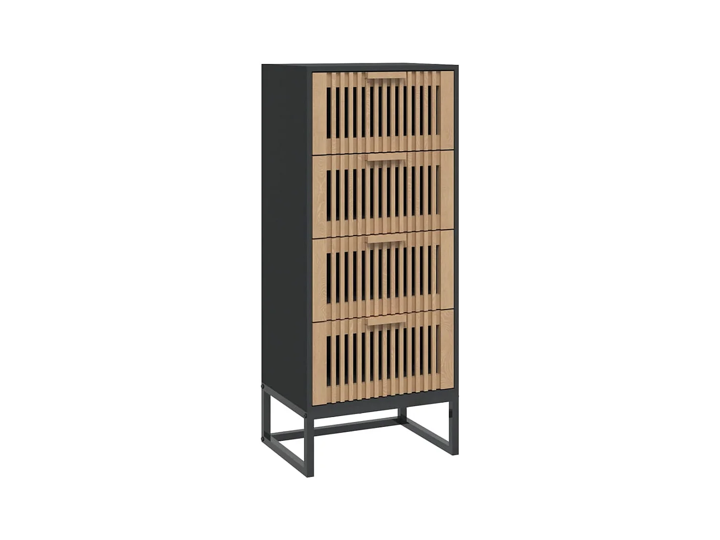 Buffet haut noir 40x30x95 cm bois d'ingénierie FR25662