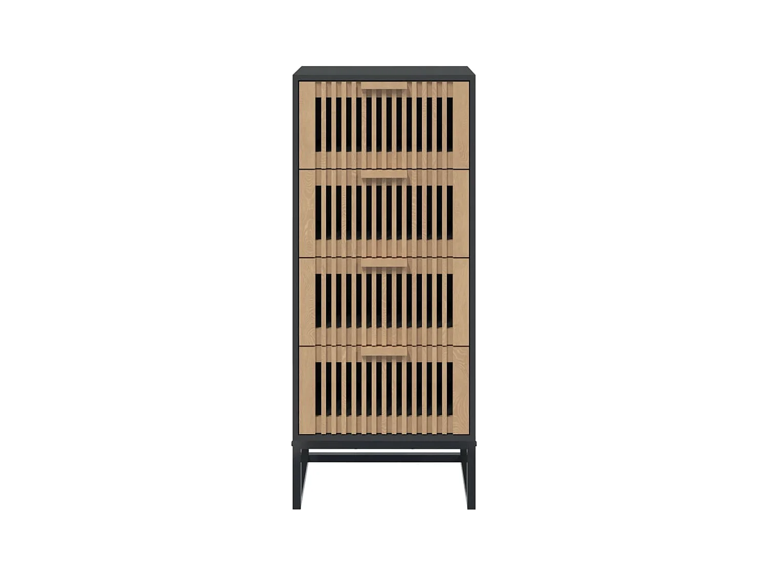 Buffet haut noir 40x30x95 cm bois d'ingénierie FR25662