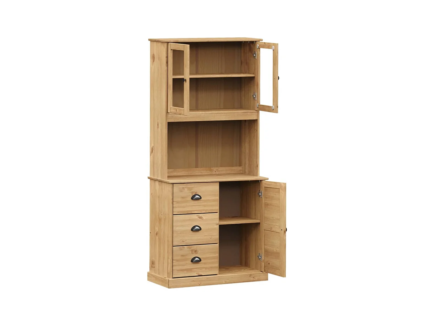 Buffet haut VIGO 78x40x175 cm bois massif de pin FR14104