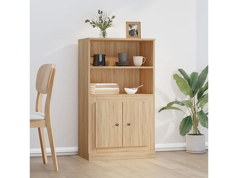 Buffet haut chêne sonoma 60x35,5x103,5 cm bois d'ingénierie FR42721