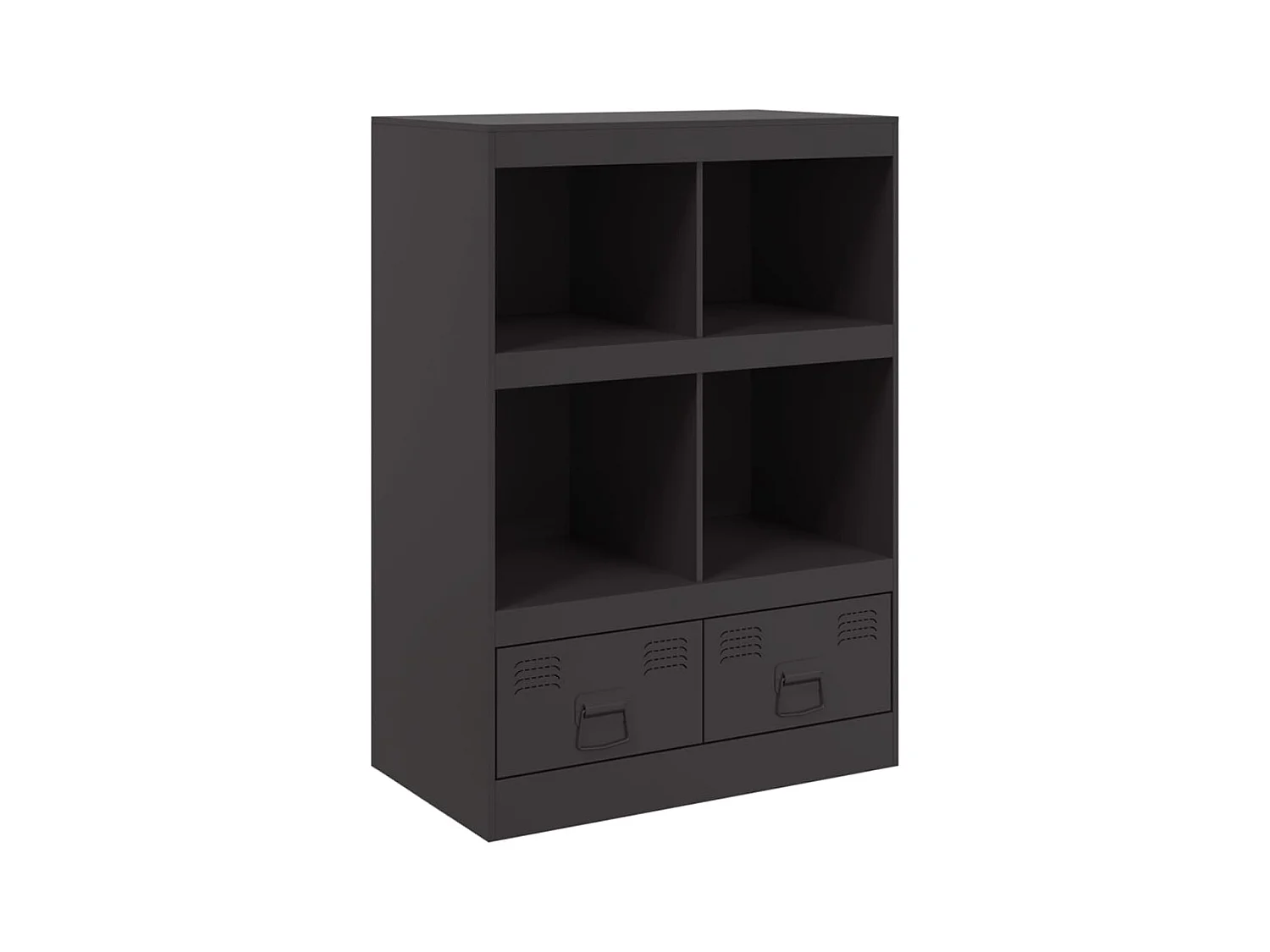 Buffet haut noir 67x39x95 cm acier FR95022
