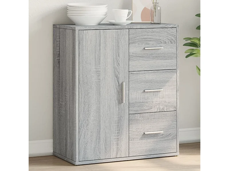 Dressoir 60x31x70 cm bewerkt hout grijs sonoma BE483156