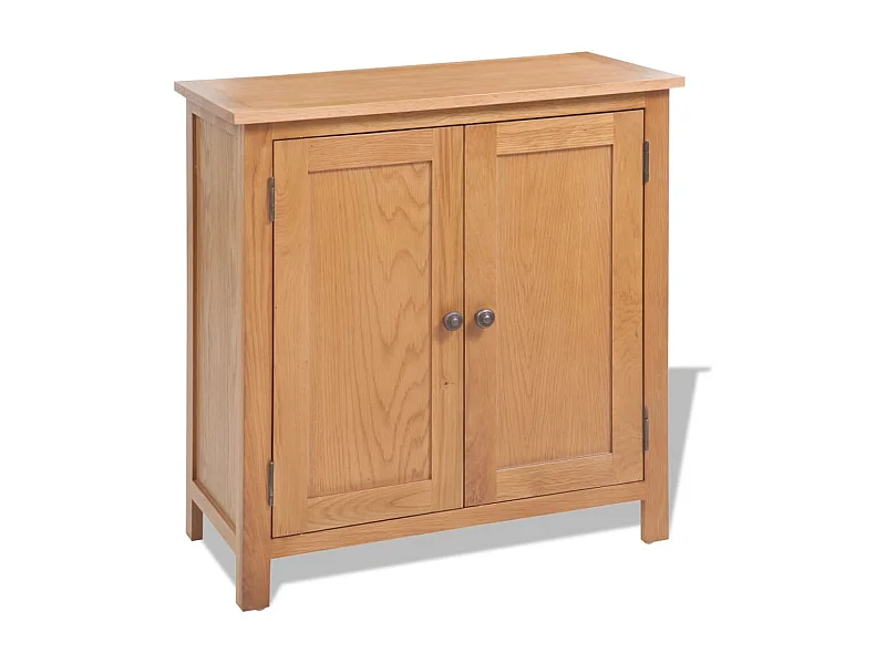 Aparador de madera maciza de roble 70x35x75 cm ES383629