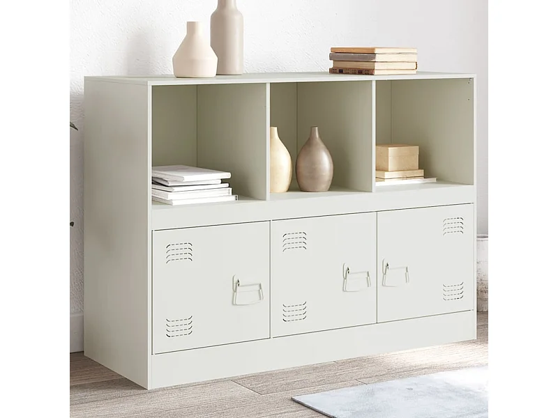 Aparador 99x39x73 cm aço branco PT303352