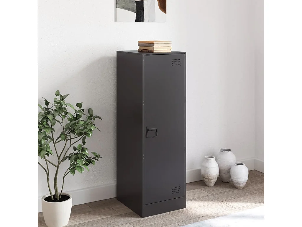 Buffet noir 34,5x39x107 cm acier FR33103