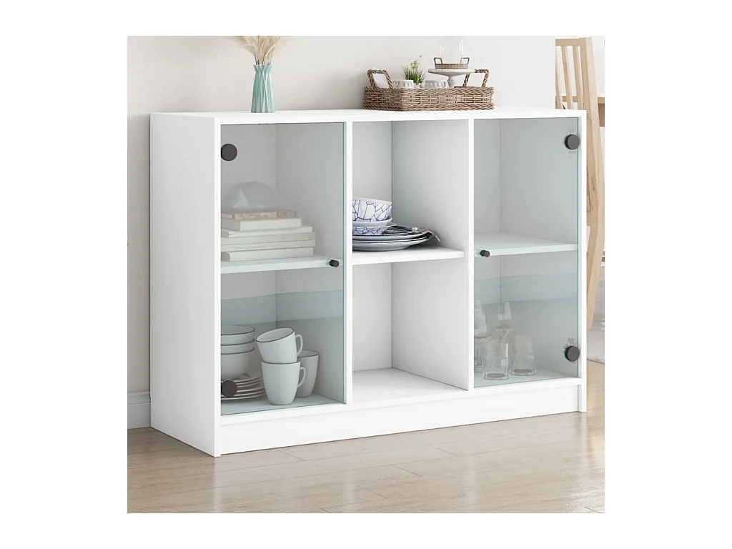 Buffet blanc 101,5x37x75,5 cm bois d'ingénierie FR77428