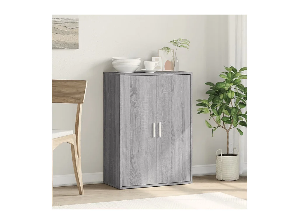 Dressoir 60x31x84 cm bewerkt hout grijs sonoma BE827775