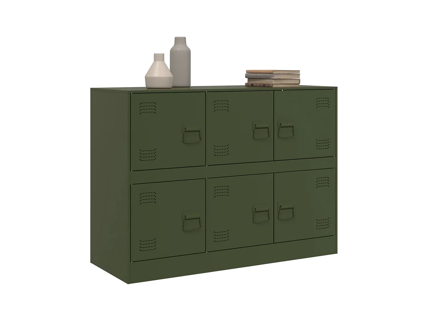 Buffet vert olive 99x39x73 cm acier FR45532