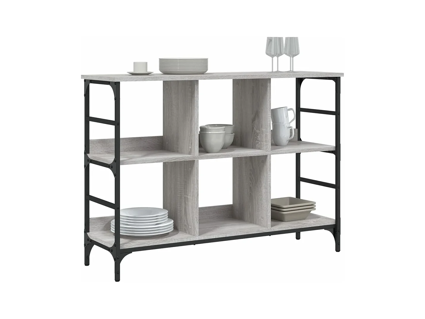 Buffet sonoma gris 102x32x73,5 cm bois d'ingénierie FR93717