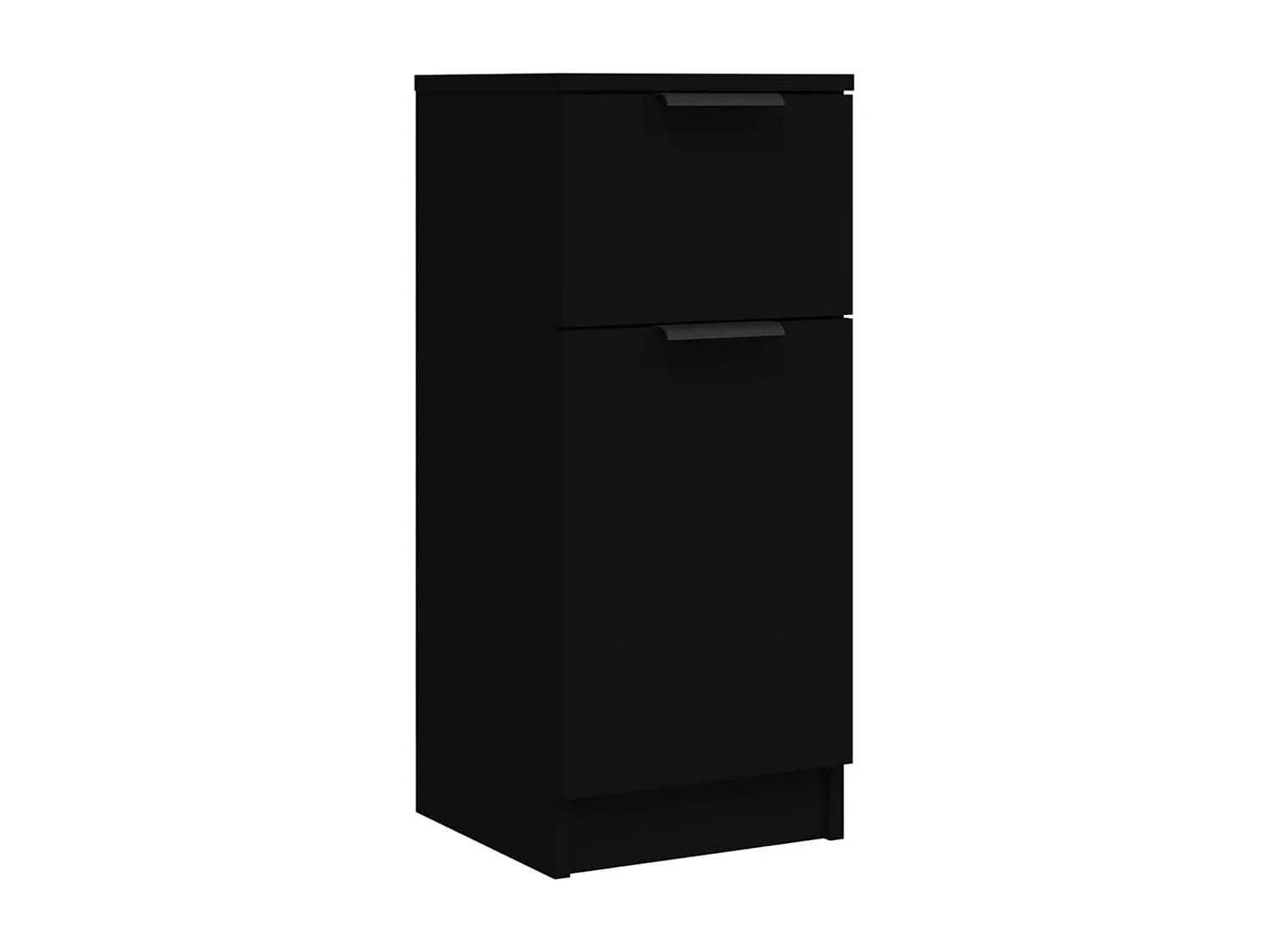 Buffet noir 30x30x70 cm bois d'ingénierie FR95056